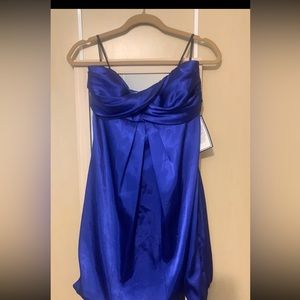 Jump Sapphire Strapless Satin Evening Dress 7/8 NWT bubble dress
